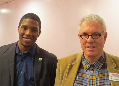 Cleveland Foundation Digital Innovation Fellow Joshua Edmonds and Michael Patterson of Margaret W. Wong's office