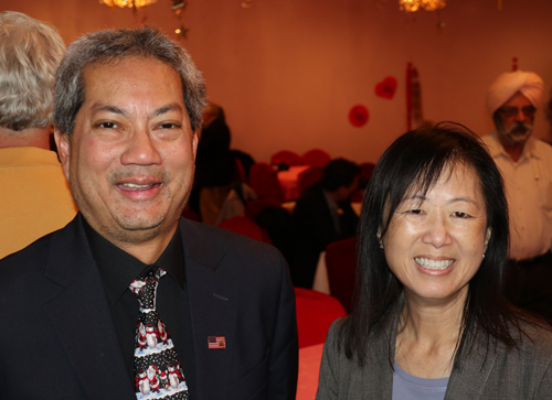 Mayor Ron Falconi and Deborah Yue