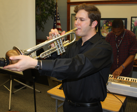 Josh on trumpet