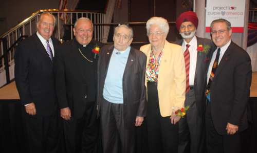 Lute Harmon Sr., Bishop Roger Gries, Sam Miller,  Eleanor Fanslau, Ratanjit Sondhe and Stuart Muszynski