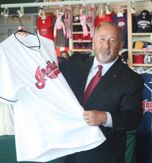 Bob DiBiasio with a 2012 Cleveland Indians Jersey