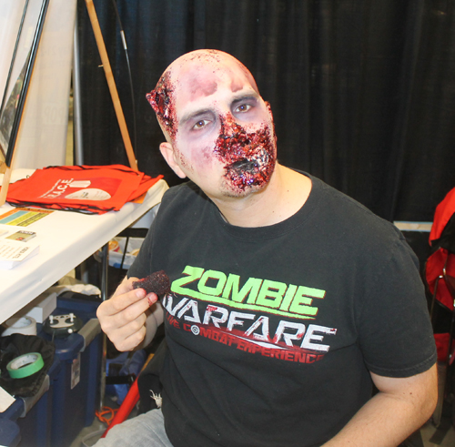 Getting his Zombie on at the TRACE the Doctor booth