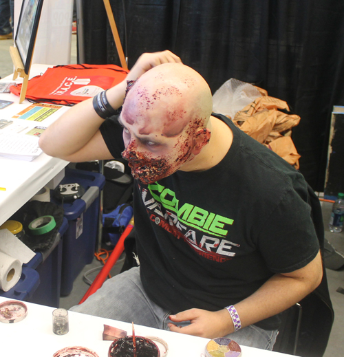 Getting his Zombie on at the TRACE the Doctor booth