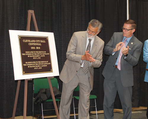 Unveiling of Cleveland City Hall centennial plaque
