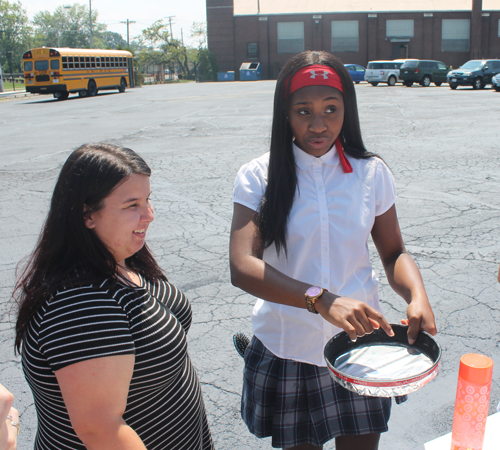 Solar Eclipse viewing event at Villa Angela High School in Cleveland