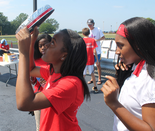 Solar Eclipse viewing event at Villa Angela High School in Cleveland