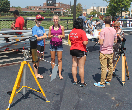 Solar Eclipse viewing event at Villa Angela High School in Cleveland