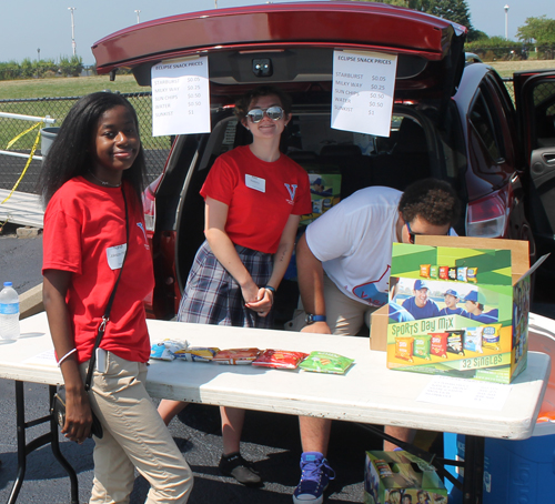 Solar Eclipse viewing event at Villa Angela High School in Cleveland