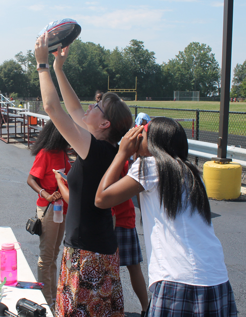 Solar Eclipse viewing event at Villa Angela High School in Cleveland