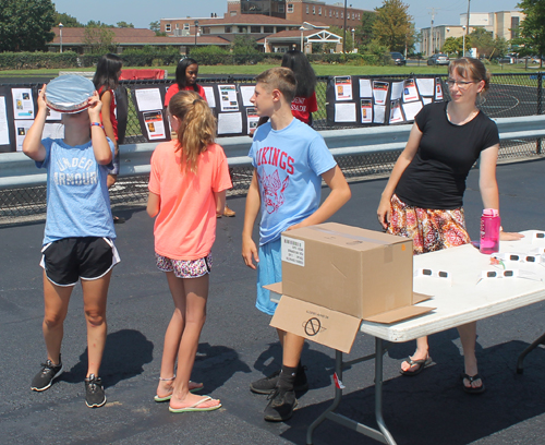 Solar Eclipse viewing event at Villa Angela High School in Cleveland