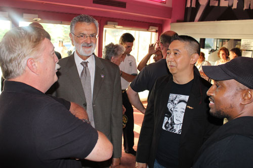 Cleveland Mayor Frank Jackson and Johnny Wu