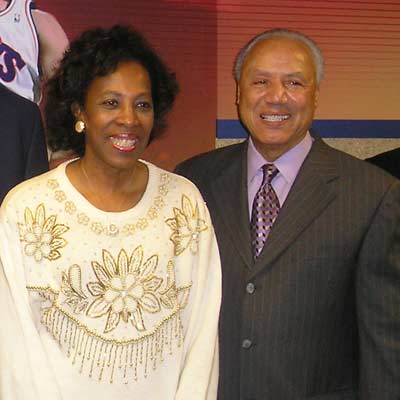Madeline Manning-Mims and Lenny Wilkens