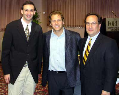 Dustin Klein of SBN, John DiJulius and Ken Haffey of Skoda Minotti