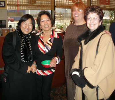 Margaret Wong, Tin Fu owner Jenny Chan, Debbie Hanson and Darcy Downie