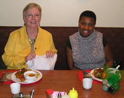Peg Butler and LaTida Smith from St Lukes Foundation of Cleveland
