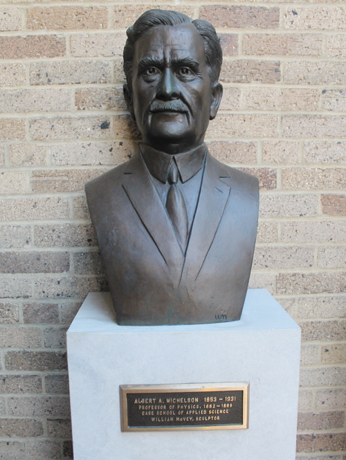 Albert Michelson bust at CWRU