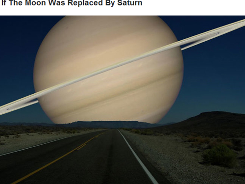If the moon was replaced by Saturn