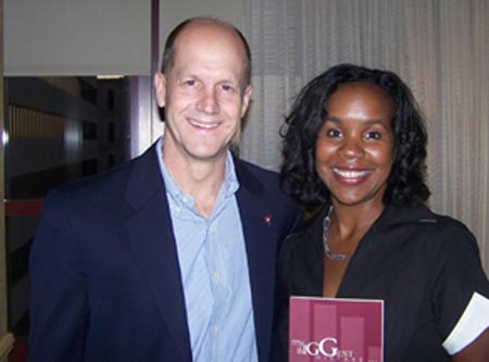 Cleveland Cavaliers president Len Komoroski and Marcia Pledger