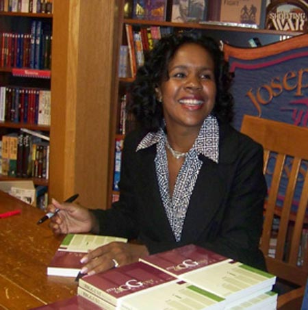 Marcia Pledger at book signing event