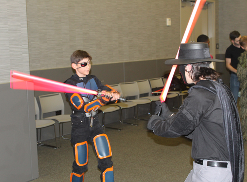 Star Wars light saber training at Fan Expo