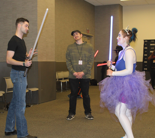 Star Wars light saber training at Fan Expo