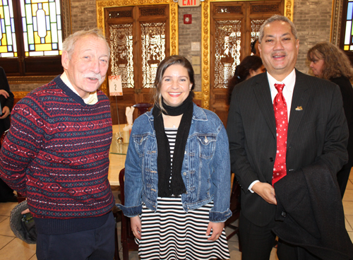 George Burke, Jennifer Fierabend, Mayor Falconi