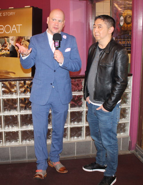 Johnny Wu being interviewed