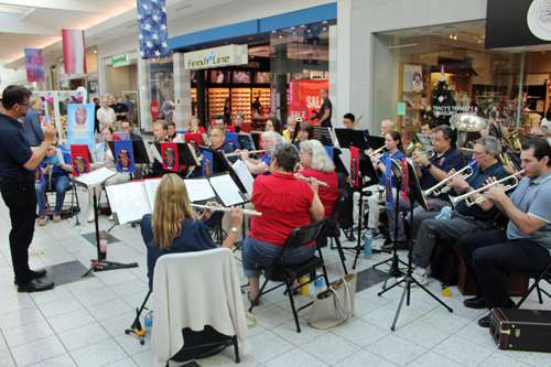 Band playing Superman Theme and more