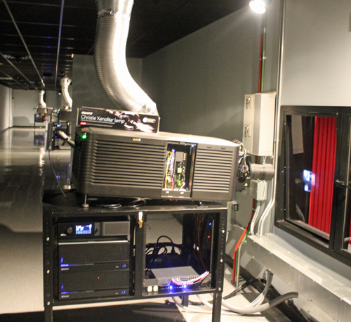 private tour of the Projection Rooms at the theater