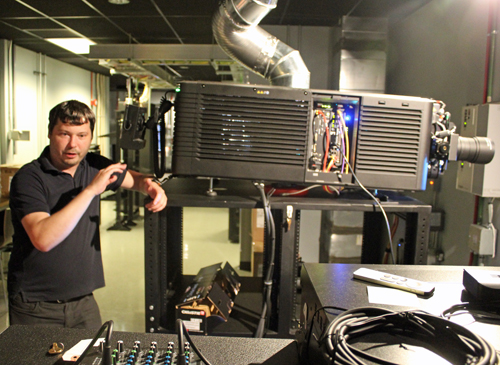 private tour of the Projection Rooms at the theater