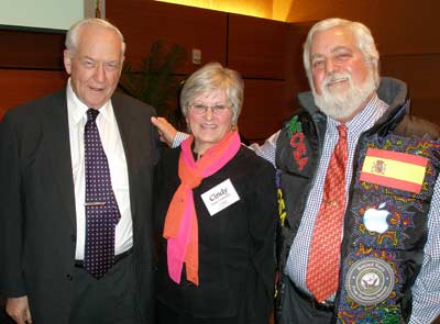 Dick Pogue with Cindy and Jim Cookinham