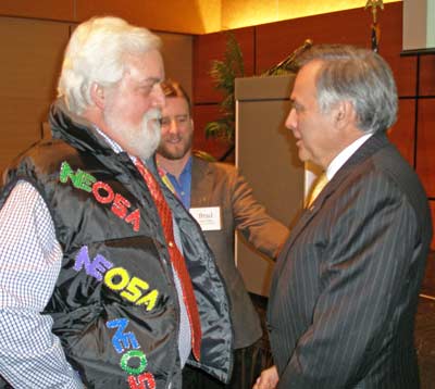 Jim Cookinham and University of Akron President Luis Proenza