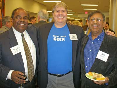 Pradip Kamat of Indus, Dan Hanson and Raj Aggarwal of U of Akron