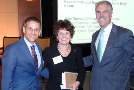 is CNBC's Pharmaceuticals Reporter Mike Huckman, Communications director at GE Healthcare Tracy Doyle and Chris Coburn