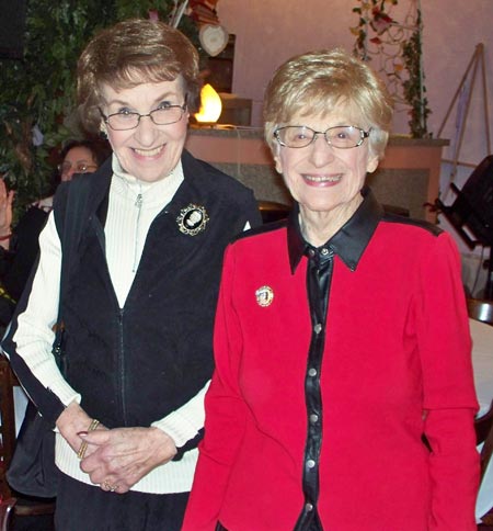 Cleveland Jewish News columnist Violet Spevack and friend