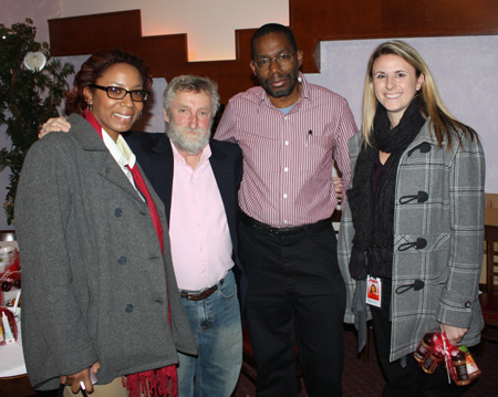 Photographer Tim Ryan and CAP volunteer Rich Woods flanked by Danielle Cherry and Allison Churchill from the Cleveland Indians