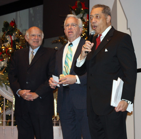 Harlan Diamond, Rabbi Roberts and Leon Bibb at Philanthropia