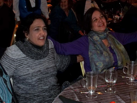 Dr. Shanta Kampani and Mona Alag sing along