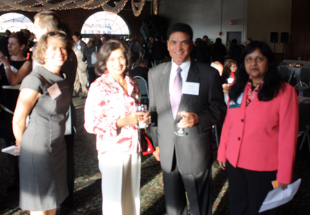 Cathy Belk, Usha and Monte Ahuja and Radhika Reddy