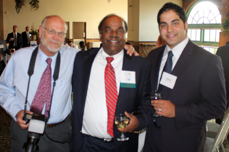 Harry Weller with Pradip Kamat and son Aaron Kamat