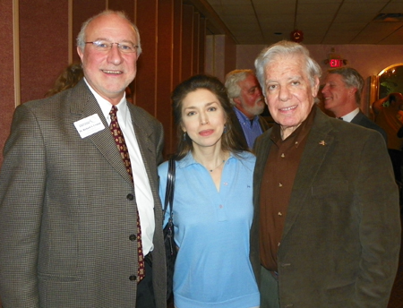Cleveland Council on World Affairs Administrative Director Rich Crepage, Holly Albin and author Les Roberts