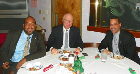 Blaine Griffin, Executive Director of the City of Cleveland's Community Relations Board, Oren Baratz, Director of International Operations, Jewish Community Federation and Cleveland Ward 8 City Councilman Jeff Johnson