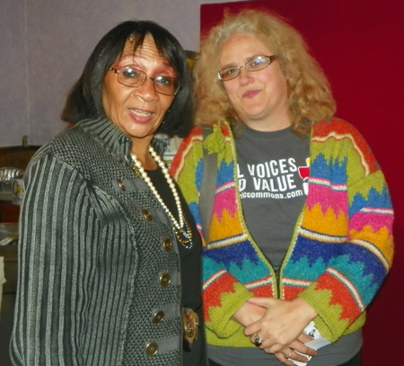 Ward 6 City Councilwoman Mamie Mitchell with geekette Lisa Canter