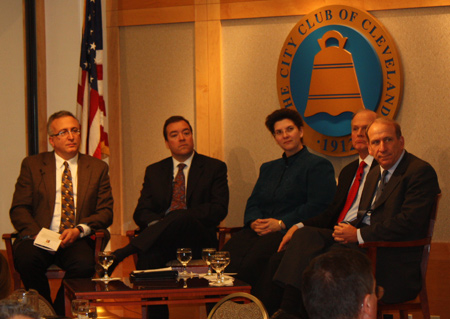 Lev Gonick, Scot Rourke, Bethany Dentler, Roy Church and Blair Levin