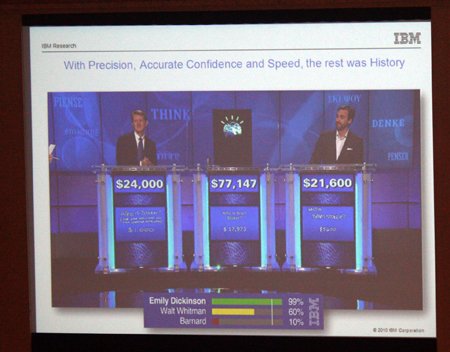 IBM's Watson defeated the human Jeopardy! champs