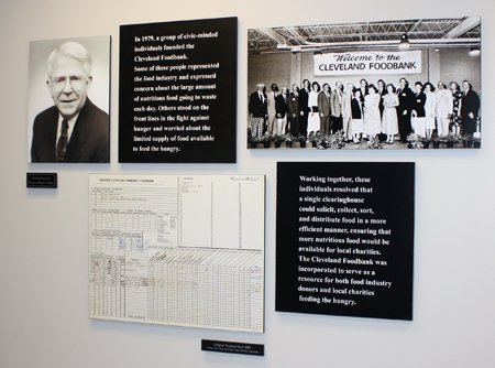 Cleveland Foodbank wall of history