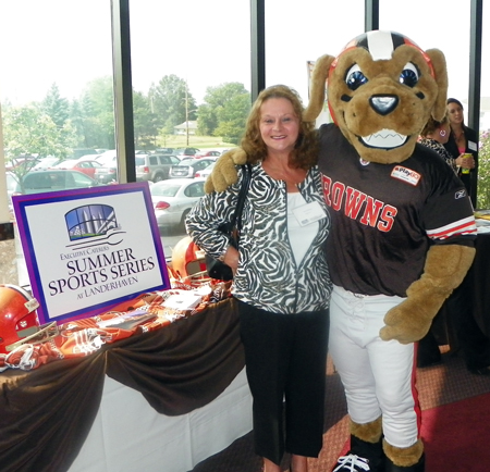 Pat Hylkema with Browns Mascot Chomps