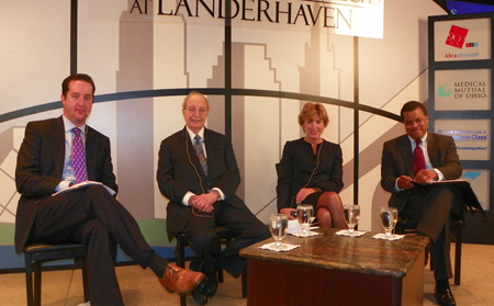 Moderator Chris Tye, Albert Ratner, Barbara Snyder and Larry Benders