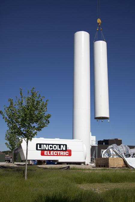 Lincoln Electric Wind Tower construction
