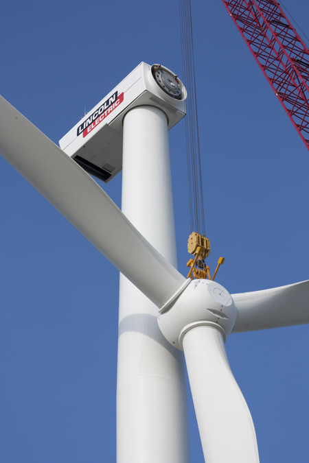 Lincoln Electric Wind Tower construction